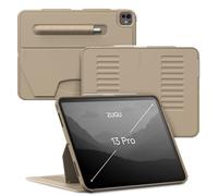 ZUGU iPad Pro 13 Inch Case (M4) 2024 - Ultra Slim Protective Cover - Wireless Apple Pencil Charging - Convenient 10-angle Magnetic Stand & Auto Sleep/Wake [ Sand ]