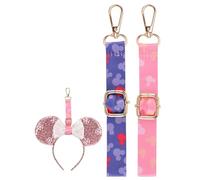 Zugzwang 2 Pack Mouse Ear Holders for Backpack - Adjustable Headband Keychain Strap, Hands-Free Organizer for Theme Parks, Pink & Purple, Medium