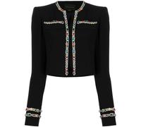 Zuhair Murad crystal-embellished cady cropped jacket - Black 34