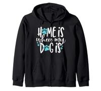 Zuhause ist wo der Hund ist | Dog Holder Dog Lovers Zip Hoodie