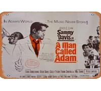 Zuhhgii A Man Called Adam Movie Poster Retro Film Tin Sign Cafe Restaurant Home Wall Retro Club Restaurant Man Cave Gift Vintage Metal Sign 12x8 inch.