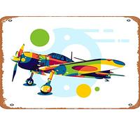 Zuhhgii A6M5 Zero in Pop Art Illustration Funny Vintage Tin Sign Wall Anime Cartoon Poster Retro Iron Painting Metal Plaque for Bar Cafe Garage Home Gift Birthday Wedding 12x8 inch.