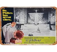 Zuhhgii Abominable Dr. Phibes,The 1971 Vintage Movie Poster Vintage Tin Sign,Retro of Classic Old Film Poster Metal Sign TV Bar Karaoke Man Cave Wall Decor 8x12 Inches.