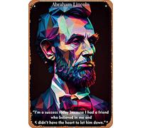 Zuhhgii Abraham Lincoln Quotes Funny Vintage Tin Sign Wall Anime Cartoon Poster Retro Iron Painting Metal Plaque for Bar Cafe Garage Home Gift Birthday Wedding 12x8 inch.