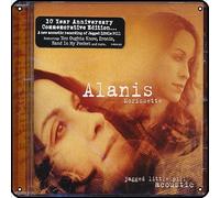 Zuhhgii Alanis Morissette - Jagged Little Pill Acoustic Metal Signs Vintage Rock Music Wall Decor Man Cave Tin Sign Gym Pool Bar Bathroom Yard Garage Pub Plaque Poster Wall Art Sign 12x12 Inch