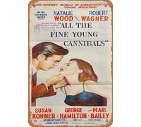Zuhhgii All The Fine Young Cannibals 1960 Vintage Movie Poster Vintage Tin Sign,Retro of Classic Old Film Poster Metal Sign TV Bar Karaoke Man Cave Wall Decor 8x12 Inches.