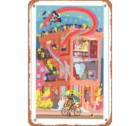 Zuhhgii Apartment in the Land of Ooo Vintage Metal Sign Look Kitchen Signs Wall Decor Bar Cafe Garage Home Funny Tin Art Plaques Gift Tin Signs 8x12 Inch