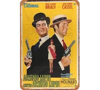 Zuhhgii Arsene Lupin vs. Arsene Lupin Movie Poster Retro Film Tin Sign Cafe Restaurant Home Wall Retro Club Restaurant Man Cave Gift Vintage Metal Sign 12x8 inch.