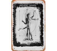 Zuhhgii Ballets Russes PL 55 Movie Poster Retro Film Tin Sign Cafe Restaurant Home Wall Retro Club Restaurant Man Cave Gift Vintage Metal Sign 12x8 inch.