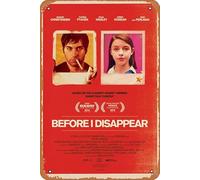 Zuhhgii Before I Disappear movie poster Vintage Movie Poster Tin Sign,Classic Film Wall Decor Art Painting Poster Musical Bar Pub Cafe Kitchen Bathroo Karaoke Retro Metal Sign Art 8x12 inch.