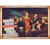 Zuhhgii BELL BOOK AND CANDLE Lobby Card 4 James Stewart Kim Novak Jack Lemmon Movie Poster,Metal Tin Sign,Vintage Style Classic Old Film Poster Wall Ornament Coffee Bar Restaurant Man Cave Wall Decor