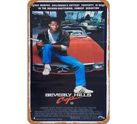 Zuhhgii Beverly Hills Cop 1984 Vintage Movie Poster Vintage Tin Sign,Retro of Classic Old Film Poster Metal Sign TV Bar Karaoke Man Cave Wall Decor 8x12 Inches.