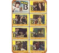 Zuhhgii Black 13 Movie Poster Retro Film Tin Sign Cafe Restaurant Home Wall Retro Club Restaurant Man Cave Gift Vintage Metal Sign 12x8 inch.