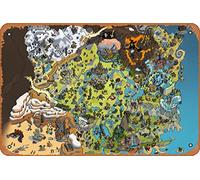 Zuhhgii Breath of the Wild Map Pop Culture Magic and Fantasy Nature and Landscapes Metal Tin Sign - 8x12 Vintage Look Poster Wall Decor Plaque