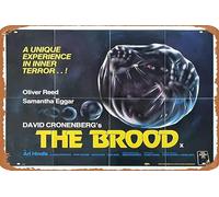 Zuhhgii Brood,The 1979 Vintage Movie Poster Vintage Tin Sign,Retro of Classic Old Film Poster Metal Sign TV Bar Karaoke Man Cave Wall Decor 8x12 Inches.