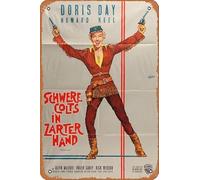 Zuhhgii Calamity Jane Movie Poster Retro Film Tin Sign Cafe Restaurant Home Wall Retro Club Restaurant Man Cave Gift Vintage Metal Sign 12x8 inch.