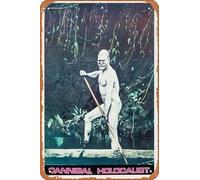 Zuhhgii Cannibal Holocaust Movie Poster Retro Film Tin Sign Cafe Restaurant Home Wall Retro Club Restaurant Man Cave Gift Vintage Metal Sign 12x8 inch.