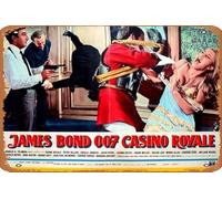 Zuhhgii Casino Royale Movie Poster Retro Film Tin Sign Cafe Restaurant Home Wall Retro Club Restaurant Man Cave Gift Vintage Metal Sign 12x8 inch.