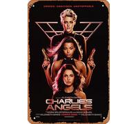 Zuhhgii Charlie's Angels Movie Poster Retro Film Tin Sign Cafe Restaurant Home Wall Retro Club Restaurant Man Cave Gift Vintage Metal Sign 12x8 inch.