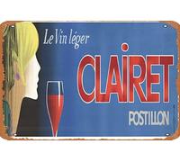 Zuhhgii Clairet Postillon Le Vin Leger Movie Poster Retro Film Tin Sign Cafe Restaurant Home Wall Retro Club Restaurant Man Cave Gift Vintage Metal Sign 12x8 inch.
