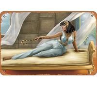 Zuhhgii Cleopatra People Metal Tin Sign - 8x12 Vintage Look Poster Wall Decor Plaque