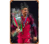 Zuhhgii Cr7 Funny Vintage Tin Sign Wall Anime Cartoon Poster Retro Iron Painting Metal Plaque for Bar Cafe Garage Home Gift Birthday Wedding 12x8 inch.