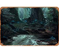 Zuhhgii Darkness of my heart... Magic and Fantasy Abstract and Surreal Nature and Landscapes Metal Tin Sign - 8x12 Vintage Look Poster Wall Decor Plaque