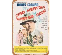 Zuhhgii Dead Heat On A Merry-Go-Round Movie Poster Retro Film Tin Sign Cafe Restaurant Home Wall Retro Club Restaurant Man Cave Gift Vintage Metal Sign 12x8 inch.