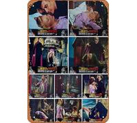 Zuhhgii Dracula Has Risen From The Grave Movie Poster Retro Film Tin Sign Cafe Restaurant Home Wall Retro Club Restaurant Man Cave Gift Vintage Metal Sign 12x8 inch.