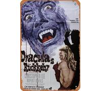 Zuhhgii Dracula Has Risen From The Grave Movie Poster Retro Film Tin Sign Cafe Restaurant Home Wall Retro Club Restaurant Man Cave Gift Vintage Metal Sign 12x8 inch.