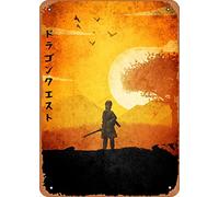 Zuhhgii Dragon Quest Minimalist Video Game Game Role Game Poster Anime Game Art Deco Tin Sign - 8 x 12 inches