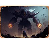 Zuhhgii Drolgorath Magic and Fantasy Animals and Creatures Concept Art Metal Tin Sign - 8x12 Vintage Look Poster Wall Decor Plaque