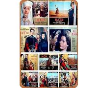 Zuhhgii El Cid Movie Poster Retro Film Tin Sign Cafe Restaurant Home Wall Retro Club Restaurant Man Cave Gift Vintage Metal Sign 12x8 inch.
