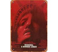 Zuhhgii Escape From New York,Polish Movie Poster Movie Poster Retro Tin Sign 8x12inch,Film Poster Art Classic Television Posters Music posters Store Karaoke Pubs Club Gift Plaque Man Cave Gift Wall
