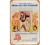 Zuhhgii Fate is the Hunter Movie Poster Retro Film Tin Sign Cafe Restaurant Home Wall Retro Club Restaurant Man Cave Gift Vintage Metal Sign 12x8 inch.