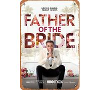 Zuhhgii Father Of The Bride (Adria Arjona,Andy Garcia) Movie Poster Tin Sign Movie Cinema Theater 8x12 inches - Vintage Film Music Metal Tin Sign for Home Bar Pub Garage Decor Gifts