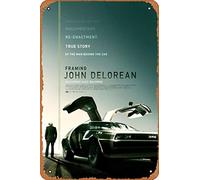Zuhhgii Framing John Delorean (Alec Baldwin) Movie Poster Tin Sign Movie Cinema Theater 8x12 inches - Vintage Film Music Metal Tin Sign for Home Bar Pub Garage Decor Gifts
