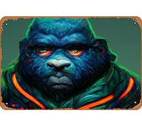 Zuhhgii Glowrilla #2 Magic and Fantasy Animals and Creatures Nature and Landscapes Metal Tin Sign - 8x12 Vintage Look Poster Wall Decor Plaque
