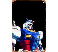 Zuhhgii Gundam RX-78-2 Poster Retro Metal Sign Funny Vintage Tin Sign Art Wall Decor Plaque Poster for Music Cafe Bar Restaurant Supermarket Shop Film Gifts Idea 8x12 Inches