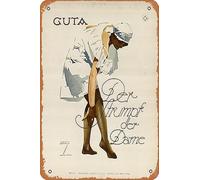 Zuhhgii Guta,Der Strumpf der Dame Movie Poster Retro Film Tin Sign Cafe Restaurant Home Wall Retro Club Restaurant Man Cave Gift Vintage Metal Sign 12x8 inch.