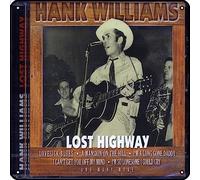 Zuhhgii Hank Williams - Lost Highway Metal Signs Vintage Rock Music Wall Decor Man Cave Tin Sign Gym Pool Bar Bathroom Yard Garage Pub Plaque Poster Wall Art Sign 12x12 Inch