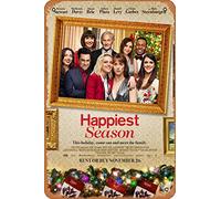 Zuhhgii Happiest Season (Kristen Stewart,Mackenzie Davis) Movie Poster Tin Sign Film Movie Cinema Theater 8x12 inches Vintage Metal Tin Sign for Home Bar Pub Garage Decor Gifts