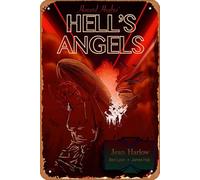 Zuhhgii Hell’s Angels Movie Poster Retro Tin Sign,Classic Film Vintage Metal Tin Sign,Wall Decor Man Cave Art for Bars,Restaurants,Cafes Pubs 8x12 Inch.