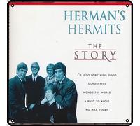 Zuhhgii Herman's Hermits - The Story Metal Signs Vintage Rock Music Wall Decor Man Cave Tin Sign Gym Pool Bar Bathroom Yard Garage Pub Plaque Poster Wall Art Sign 12x12 Inch