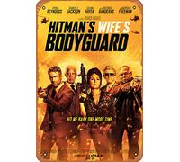 Zuhhgii Hitman's Wife's Bodyguard (Ryan Reynolds,Salma Hayek) Movie Poster Tin Sign Film Movie Cinema Theater 8x12 inches Vintage Metal Tin Sign for Home Bar Pub Garage Decor Gifts