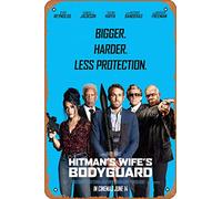 Zuhhgii Hitman's Wife's Bodyguard (Ryan Reynolds,Salma Hayek) Movie Poster Tin Sign Film Movie Cinema Theater 8x12 inches Vintage Metal Tin Sign for Home Bar Pub Garage Decor Gifts
