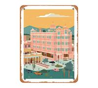 Zuhhgii Jaipur India Travel Illustration 2 Art Print - Vintage Poster 8x12 Inches Retro Vintage Metal Tin Sign for Home Bar Pub Garage Decor Gifts