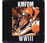 Zuhhgii KMFDM - WWIII Metal Signs Vintage Rock Music Wall Decor Man Cave Tin Sign Gym Pool Bar Bathroom Yard Garage Pub Plaque Poster Wall Art Sign 12x12 Inch