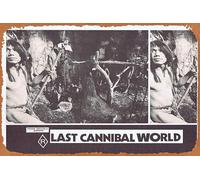 Zuhhgii LAST CANNIBAL WORLD aka Jungle Holocaust Lobby Card 1 Me Me Lai Vintage Tin Sign,Retro of Classic Old Film Poster Metal Sign TV Bar Karaoke Man Cave Wall Decor 8x12 Inches.