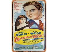 Zuhhgii LEASE OF LIFE Original Daybill Movie Poster Robert Donat Kay Walsh Adrienne Corri Vintage Tin Sign,Retro of Classic Old Film Poster Metal Sign TV Bar Karaoke Man Cave Wall Decor 8x12 Inches.